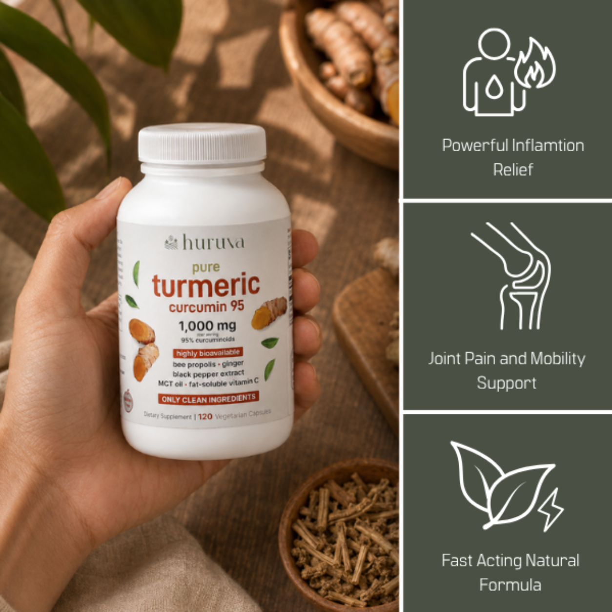 Huruva Tumeric Curcumin Supplement